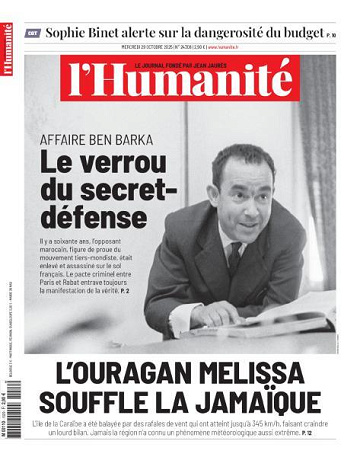 L'Humanite - 29 Octobre 2025