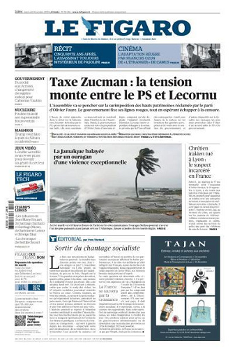 Le Figaro du Mercredi 29 Octobre 2025