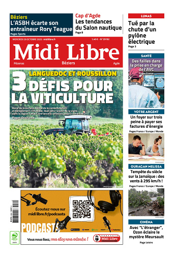 Midi Libre (14 Éditions) Du Mercredi 29 Octobre 2025