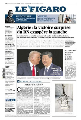 Le Figaro du Vendredi 31 Octobre 2025