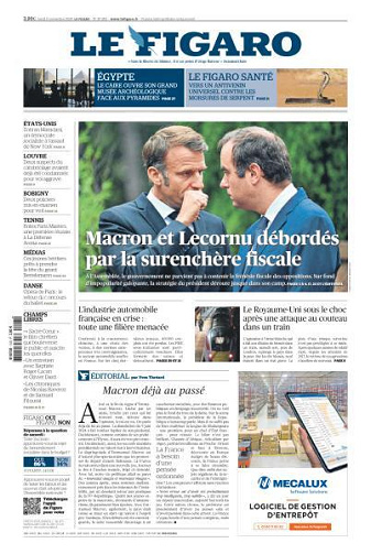 Le Figaro du Lundi 3 Novembre 2025