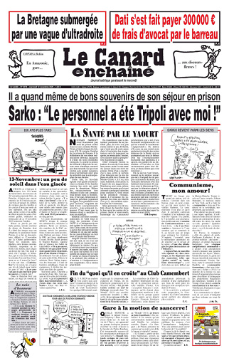 Le Canard enchaîné NR 5479 Du Mercredi 12 Novembre 2025