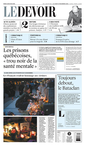 Le Devoir Du Jeudi 13 Novembre 2025