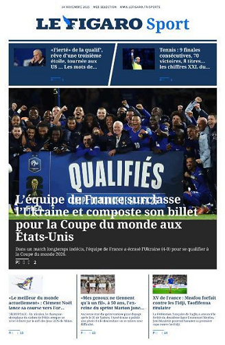 Le Figaro Sport - 14 Novembre 2025