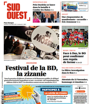 Sud Ouest (2 Éditions) Du Vendredi 14 Novembre 2025