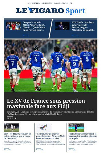 Le Figaro Sport - 15 Novembre 2025