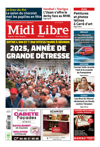 Midi Libre (14 Éditions) Du Dimanche 16 Novembre 2025