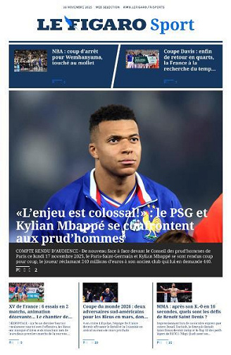 Le Figaro Sport - 18 Novembre 2025