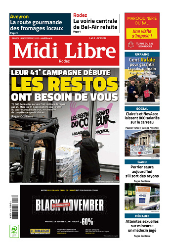 Midi Libre (14 Éditions) Du Mardi 18 Novembre 2025