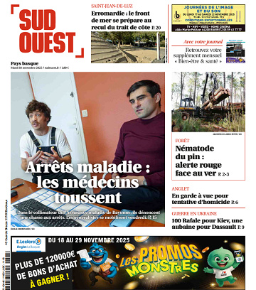 Sud Ouest (2 Éditions) Du Mardi 18 Novembre 2025