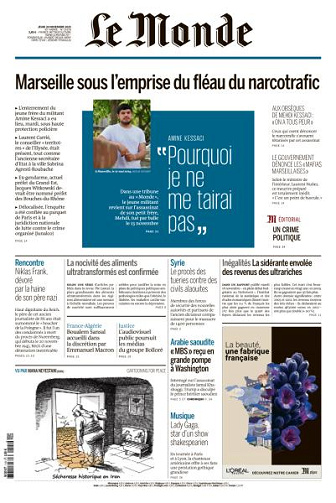 Le Monde du Jeudi 20 Novembre 2025