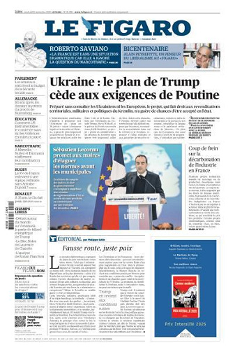 Le Figaro du Vendredi 21 Novembre 2025
