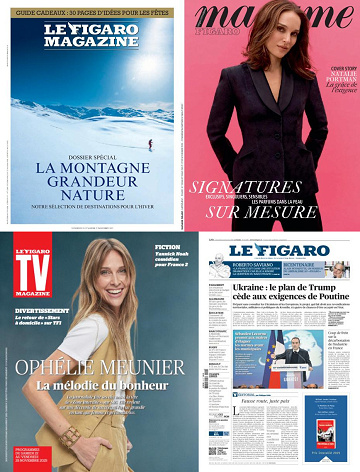 Pack Le Figaro et ses 3 suppléments - 21 Novembre 2025