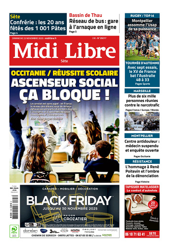 Midi Libre (14 Éditions) Du Dimanche 23 Novembre 2025