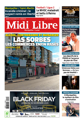 Midi Libre (14 Éditions) Du Mardi 25 Novembre 2025