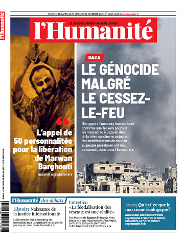 L’Humanite - 28 Novembre 2025