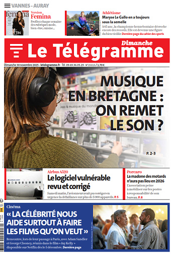 Le Télégramme (9 éditions) - 30 Novembre 2025