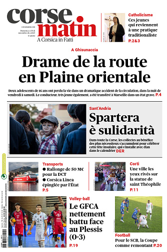 Corse Matin - 30 Novembre 2025