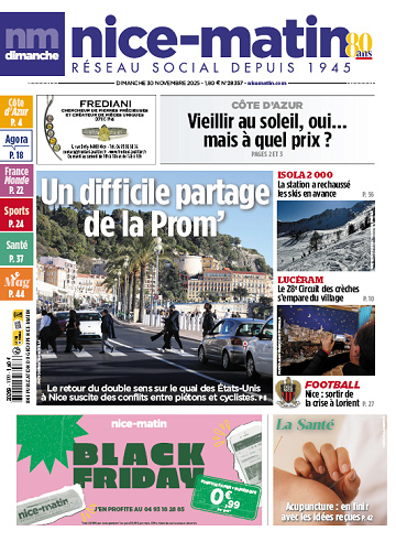 Pack Journaux Groupe Nice-Matin (3 éditions) - 30 Novembre 2025