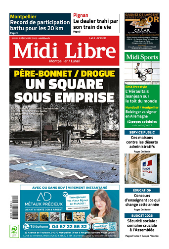 Midi Libre (14 Éditions) Du Lundi 1er Décembre 2025