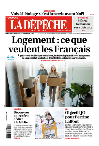 La Dépêche du Midi (15 Éditions) Du Lundi 1er Décembre 2025