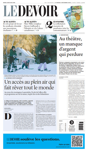 Le Devoir 2 Décembre 2025