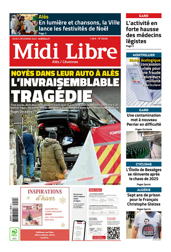 Midi Libre (14 Éditions) Du Jeudi 4 Décembre 2025