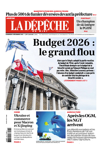 La Dépêche du Midi (16 Éditions) Du Vendredi 5 Décembre 2025