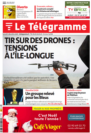 Le Télégramme (19 éditions) - 6 Décembre 2025