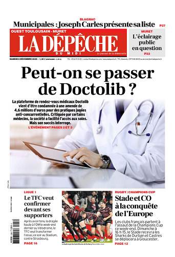 La Dépêche du Midi (16 Éditions) Du Samedi 6 Décembre 2025