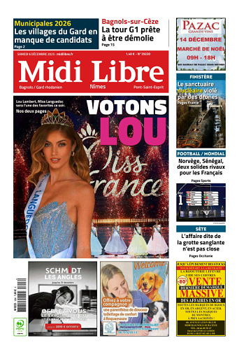 Midi Libre (14 Éditions) Du Samedi 6 Décembre 2025