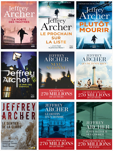 Pack 36 livres - Jeffrey Archer