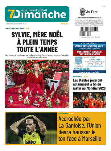 Pack Journaux Belges Du Dimanche 7 Décembre 2025