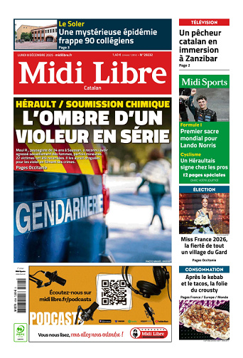 Midi Libre (14 Éditions) Du Lundi 8 Décembre 2025