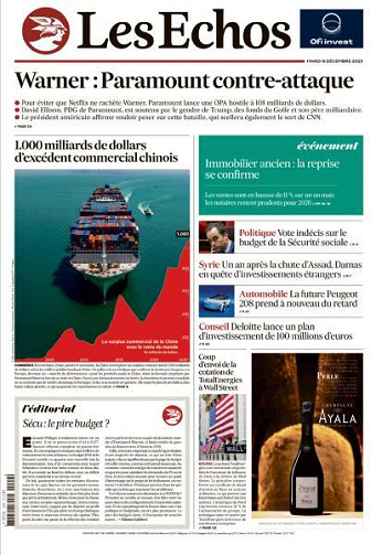 Les Echos - 9 Décembre 2025