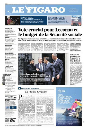 Le Figaro du Mardi 9 Décembre 2025