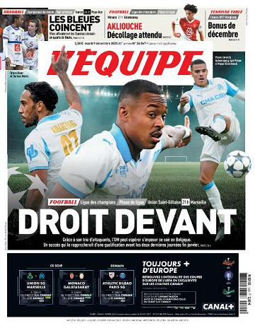 L’equipe du Mardi 9 Décembre 2025