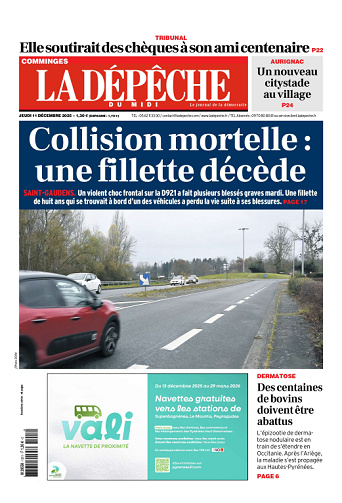 La Dépêche du Midi (16 Éditions) Du Jeudi 11 Décembre 2025
