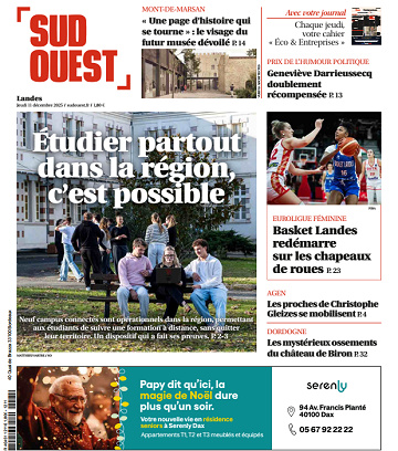 Sud Ouest (2 Éditions) Du Jeudi 11 Décembre 2025