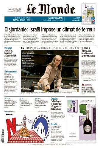 Le Monde du Vendredi 12 Décembre 2025