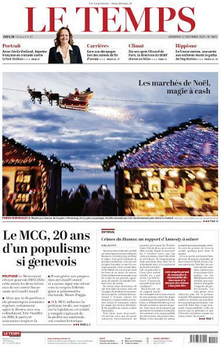 Le Temps - 12 Décembre 2025