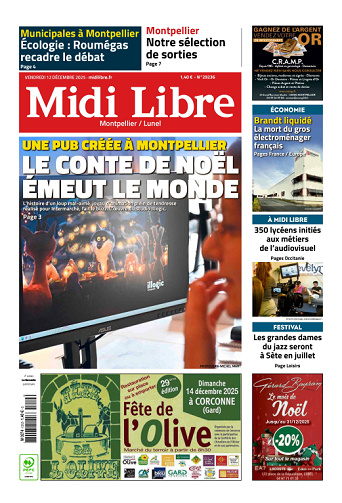 Midi Libre (14 Éditions) Du Vendredi 12 Décembre 2025