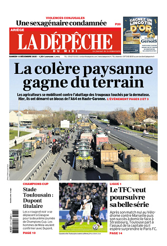 La Dépêche du Midi (16 Éditions) Du Samedi 13 Décembre 2025