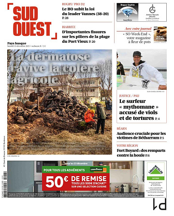 Sud Ouest (2 Éditions) + magazine Du Samedi 13 Décembre 2025