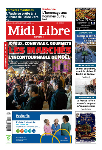 Midi Libre (12 Éditions) Du Dimanche 14 Décembre 2025