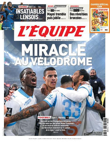 L’equipe du Lundi 15 Décembre 2025
