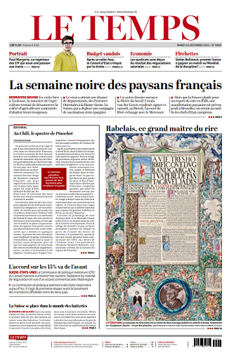 Le Temps - 16 Décembre 2025