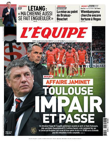 L’equipe du Mardi 16 Décembre 2025