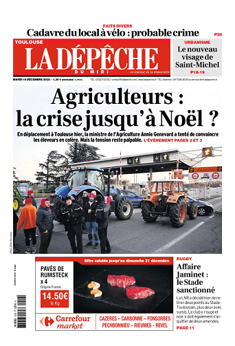 La Dépêche du Midi (16 Éditions) Du Mardi 16 Décembre 2025