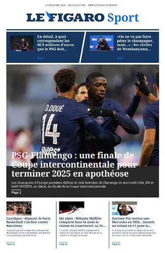 Le Figaro Sport - 17 Décembre 2025